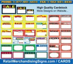 Sale Signs Cards and Tags 